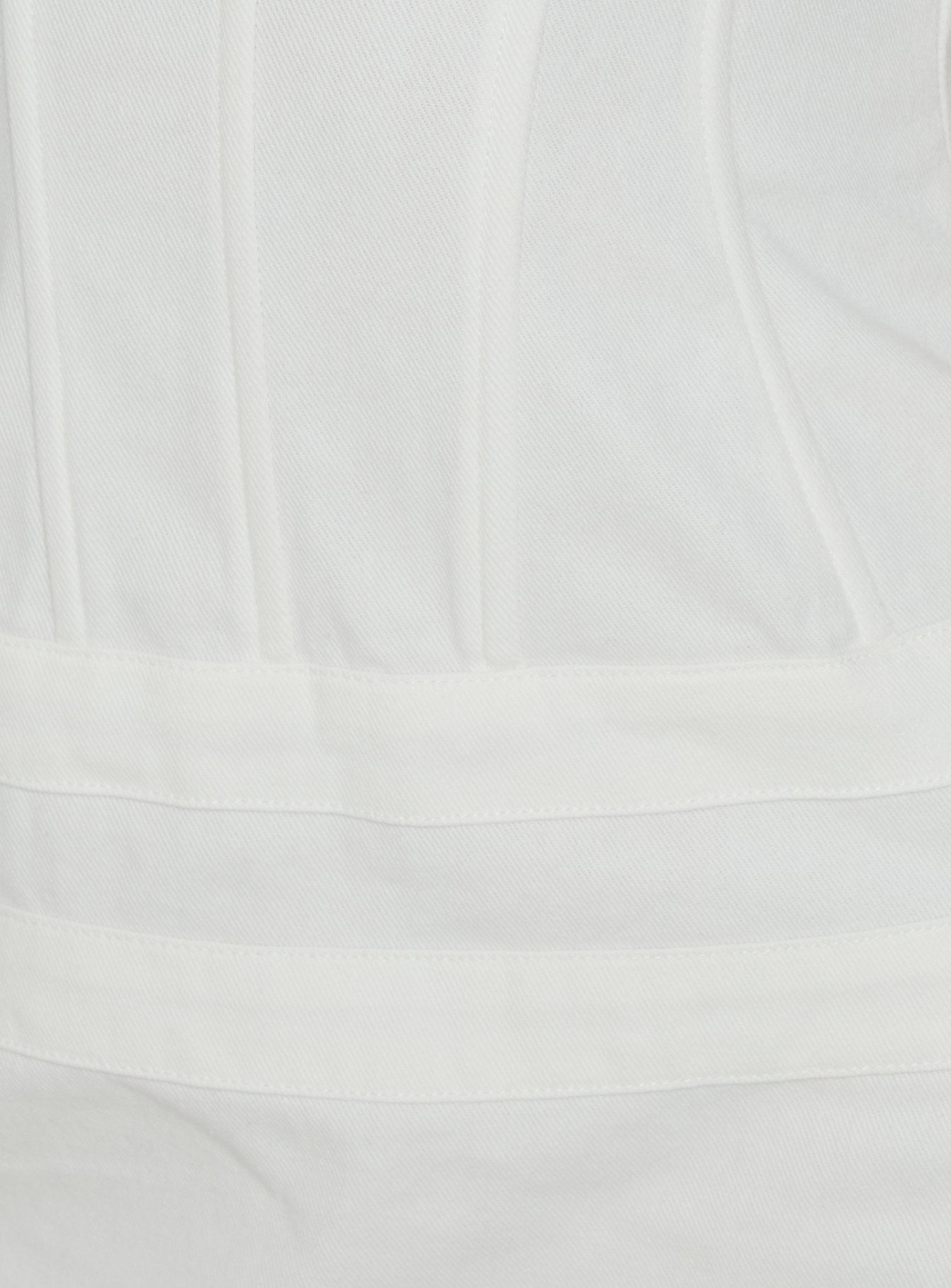 Irenah Strapless Denim Corset Mini Dress White