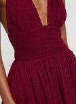 Bonfire Romper Burgundy