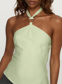 Clerissa Ring Detail Top Green