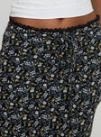 product Princess Polly Emily Maxi Skirt Blue / Black Floral Maxi 