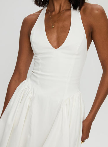 Karisse Halter Mini Dress White