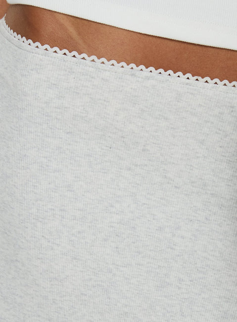 product Princess Polly Baseline Rib Midi Skirt Grey Marle Midi Skirts 