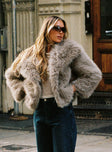 Wayland Faux Fur Jacket Grey