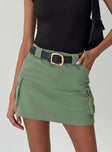 Lydie Cargo Mini Skirt Green Princess Polly  Mini 