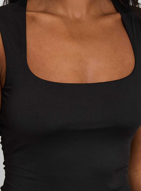 product Princess Polly So Divine Cut Out Bodysuit Black Sleeveless 