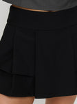 product Princess Polly Yeva Pleat Mini Skirt Black Mini Skirts 