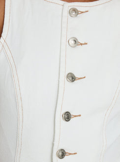 Yumiko Denim Romper White