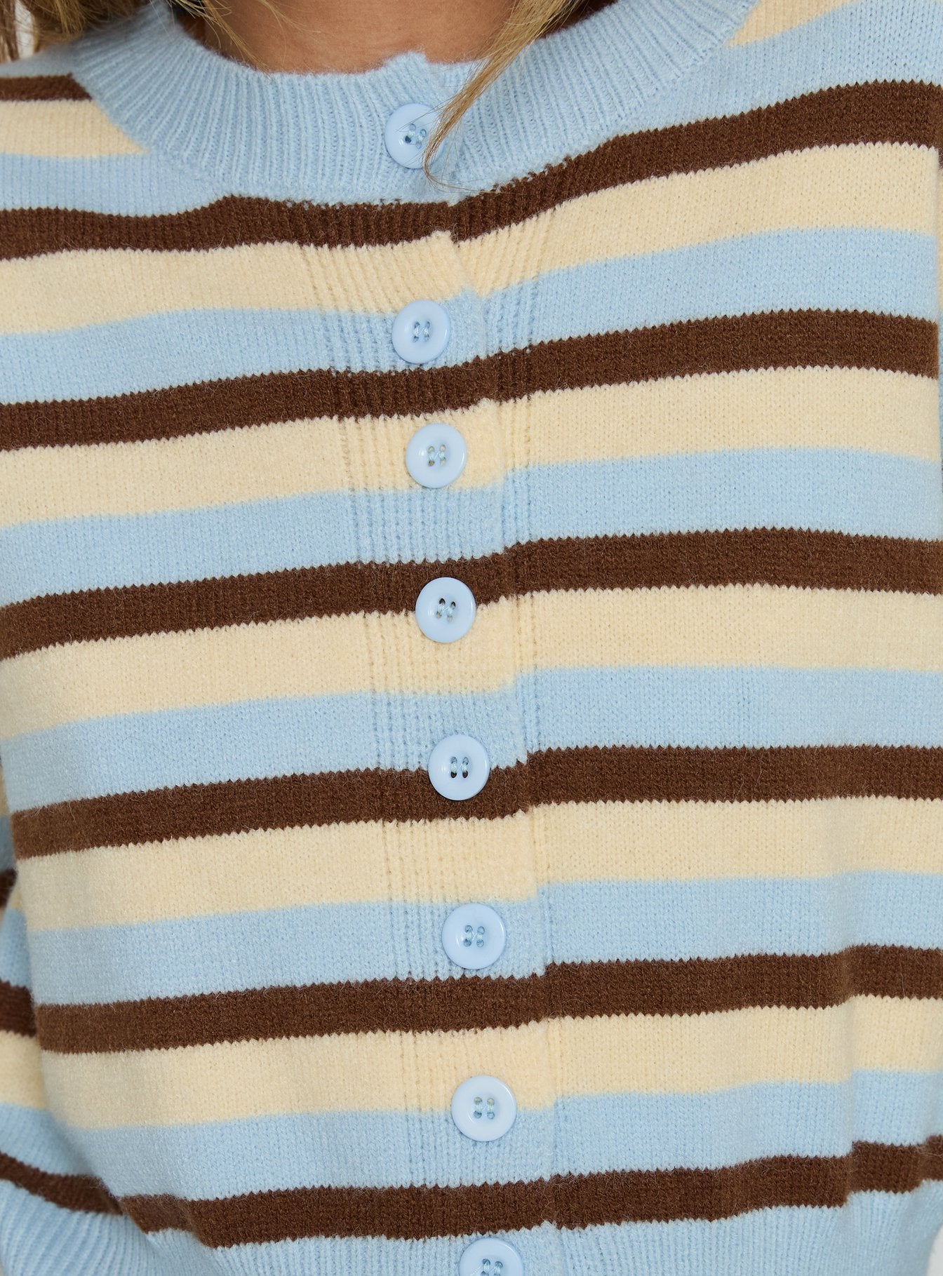 Rhitta Button Down Cardigan Multi Stripe | Princess Polly