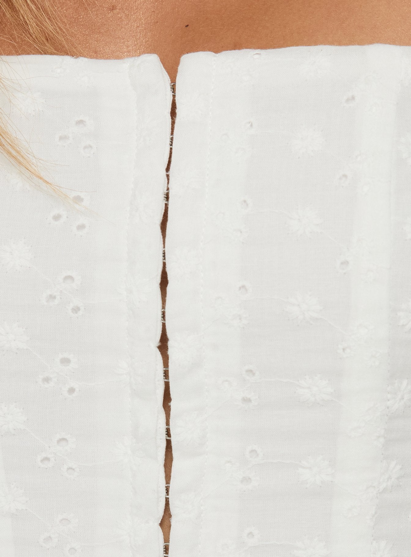 Emryssa Strapless Panelled Corset Top White