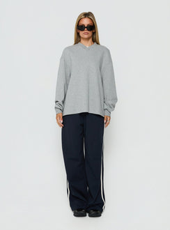 Opollo V Neck Jumper Grey Marle
