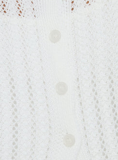 Avalisa Knit Cardigan White
