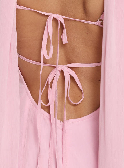 Jadira Scarf Maxi Dress Light Pink