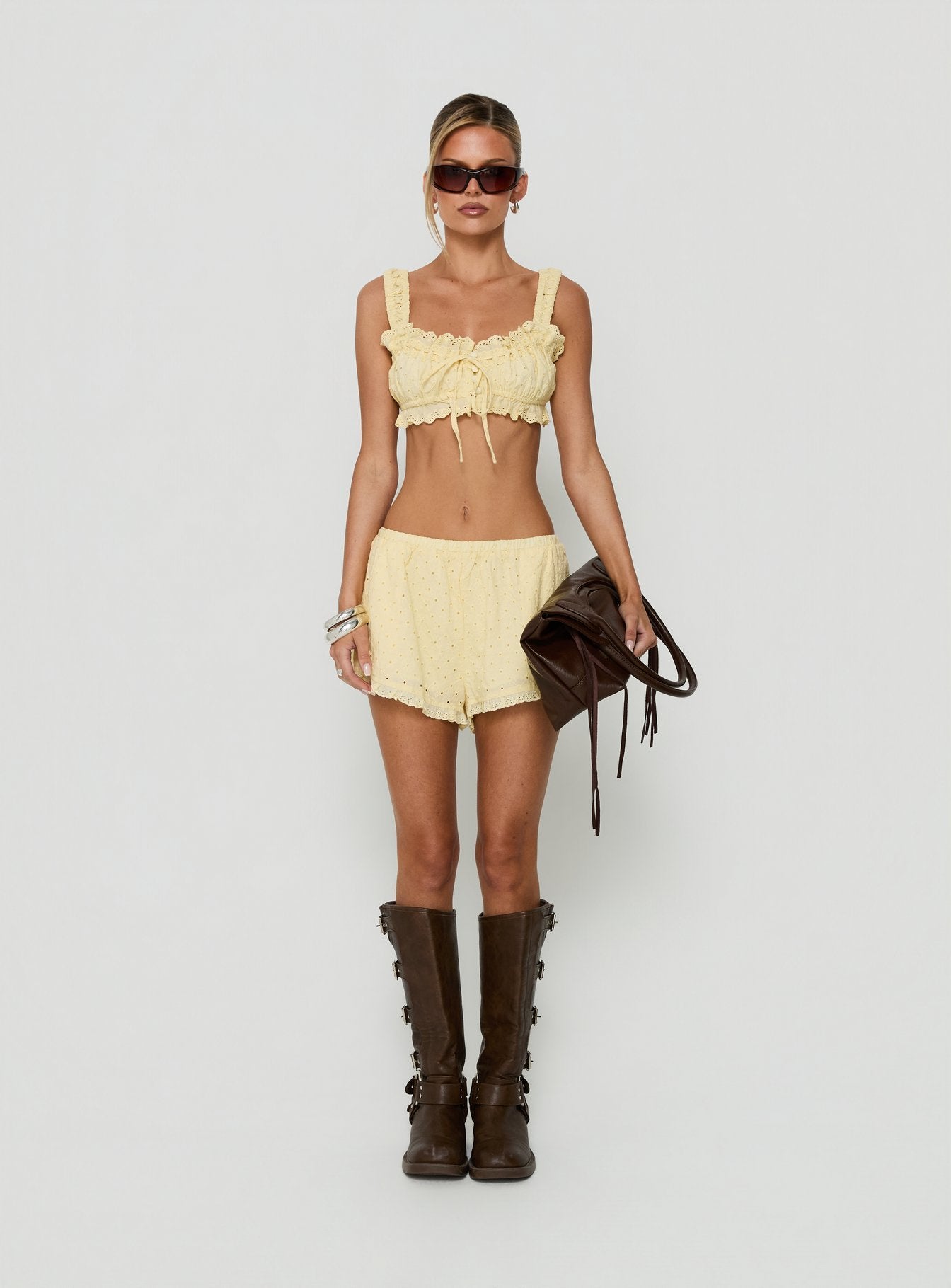 Midnight Sugar Frill Shorts Butter