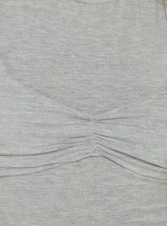 Maicey Layered Bralette Tank Grey Marle