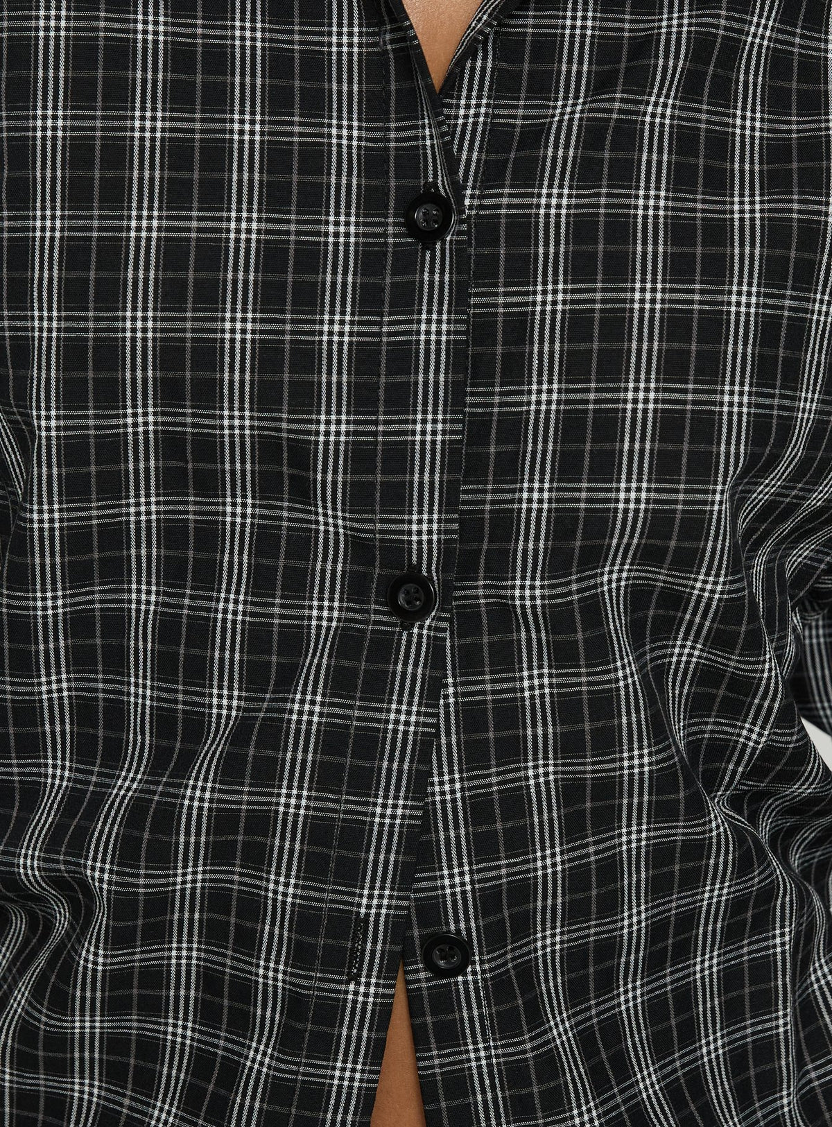 Quiny Long Sleeve Shirt Black Check