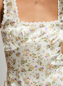 Berlin Satin Mini Dress White