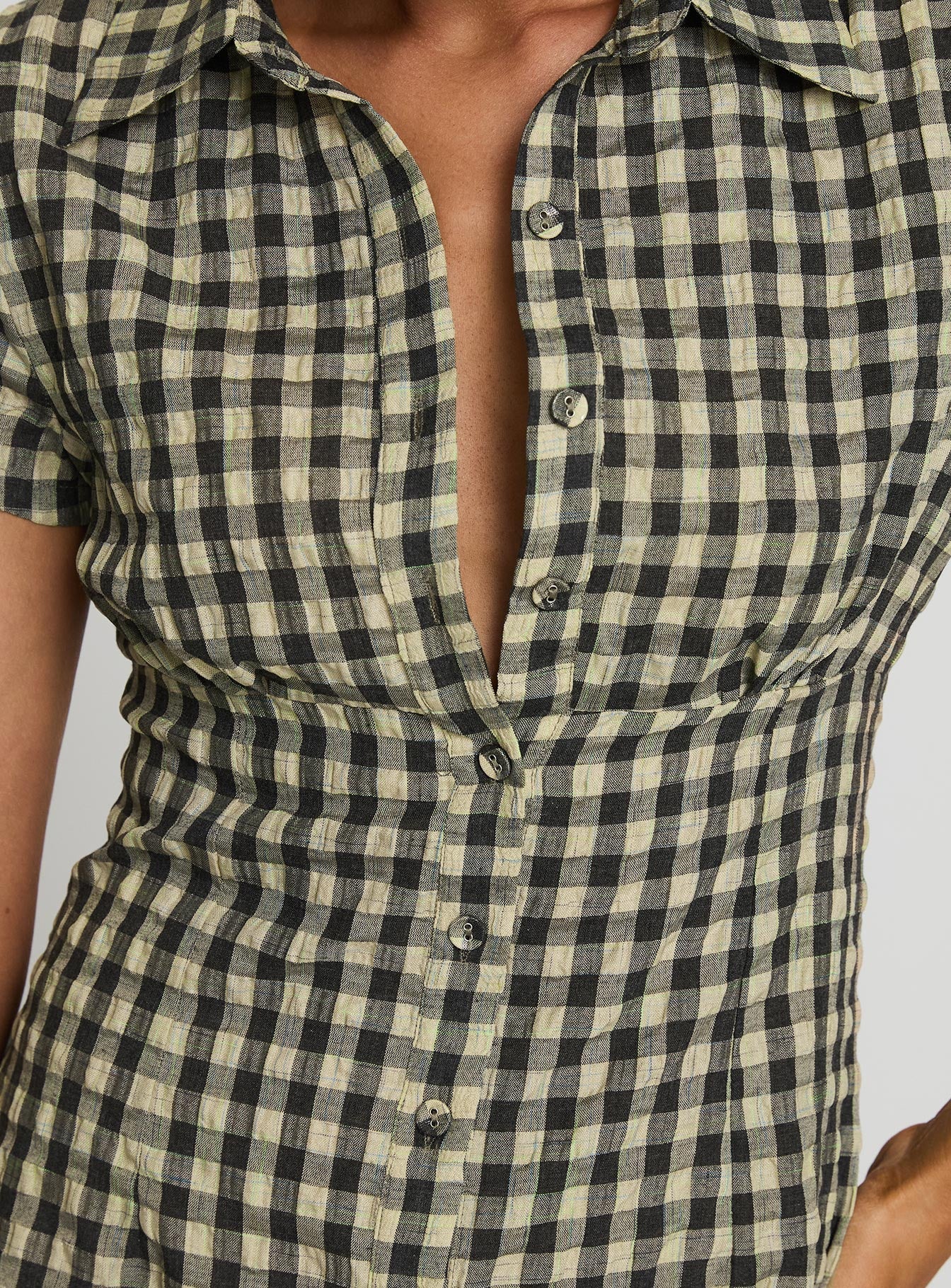 Motley Mini Dress | Brown Check | Womens | Princess Polly Lower Impact Motley Mini Dress | Brown Check | Womens | Princess Polly Lower Impact