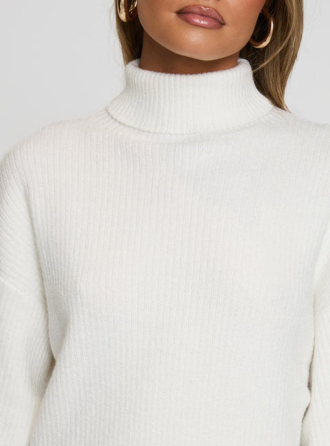 Sonelle Sweater Mini Dress White | Princess Polly Sonelle Sweater Mini Dress White | Princess Polly