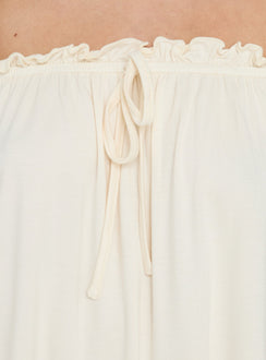Stars Hollow Babydoll Off Shoulder Top Cream