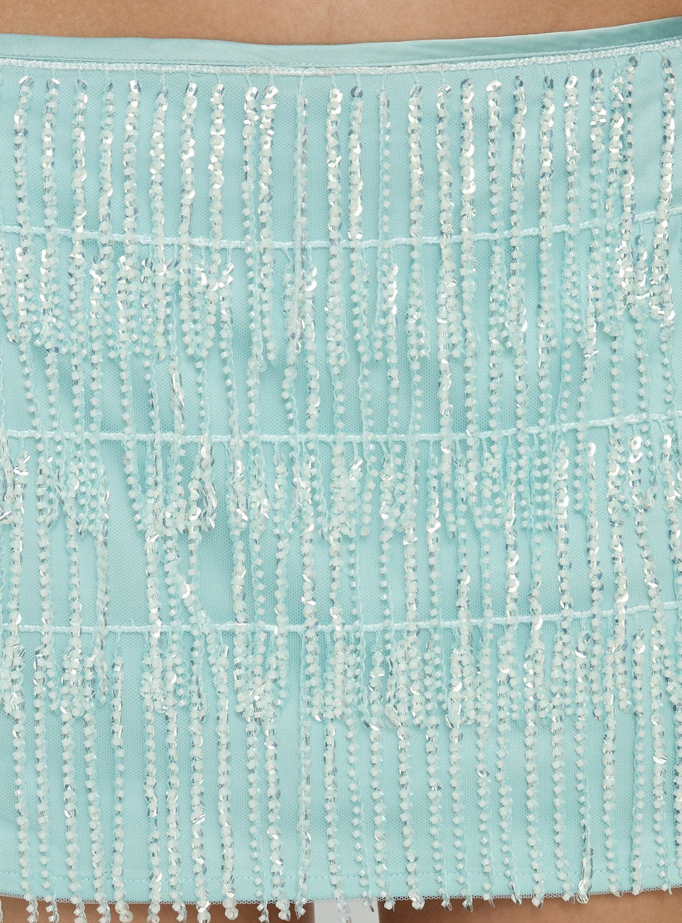 Stardom Tassel Mini Skirt Blue