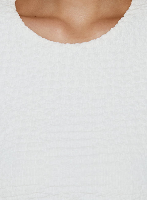 Feel So Close Textured Top White
