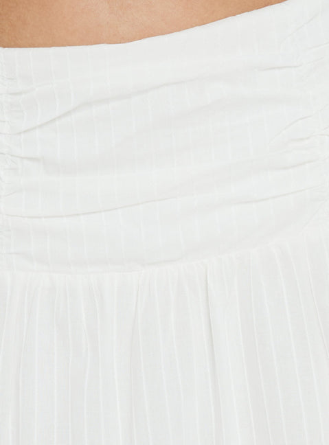 Silver Springs Midi Skirt White