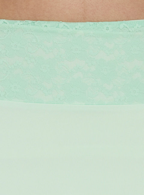 Natabelle Lace Detail Midi Skirt Mint