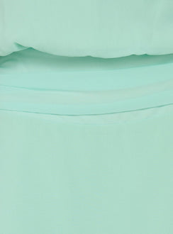 Dopamine Drapey Arrowneck Playsuit Mint