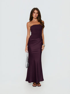 Lulita Strapless Maxi Dress Plum Petite