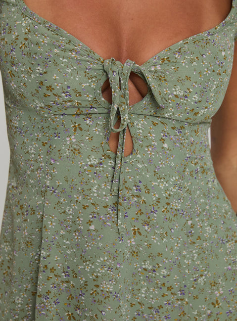 princess polly green dress Alora Mini Dress Green