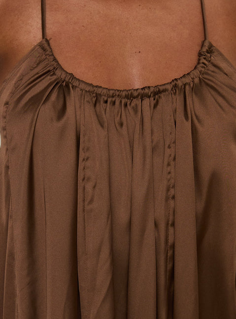 Seatides Scoop Maxi Dress Chocolate