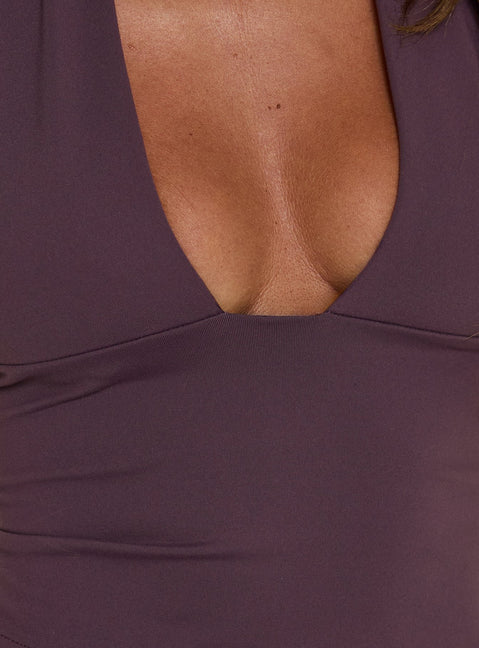 Daily Define Halter Tank Top Aubergine