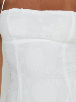 Delamere Mini Dress White Burnout Tall