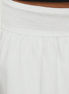 Arroyo Linen Mini Skirt White