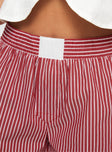 product Cobain Shorts Red Stripe Princess Polly High Waisted Shorts 