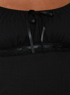 Garconne Textured Top Black