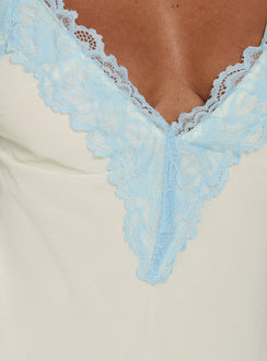 Call My Lover Lace Slip Mini Dress Lemon / Blue Tall