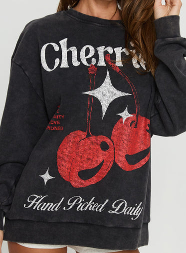 Hand Picked Graphic Jumper Black