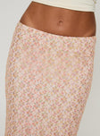 Low rise lace maxi skirt Good stretch, fully lined 