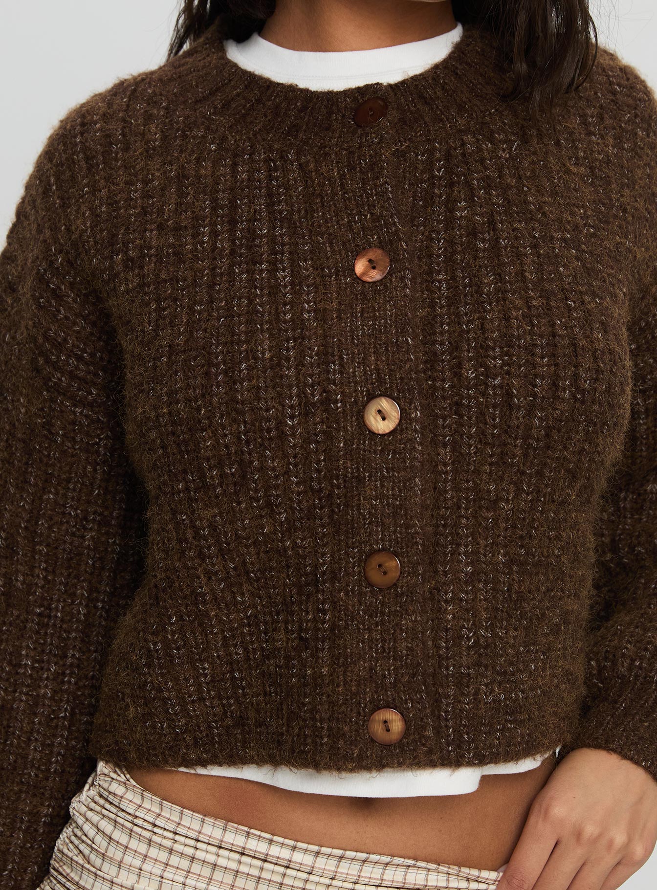 Hadly Knit Cardigan Brown | Princess Polly
