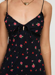 Emilee Mini Dress Black / Floral
