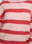 Ryanna Sweater Pink / Red Stripe