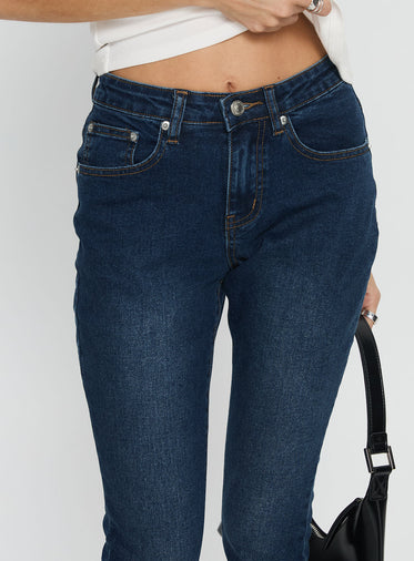 Illyssa Mid Rise Skinny Jeans Mid Blue Wash