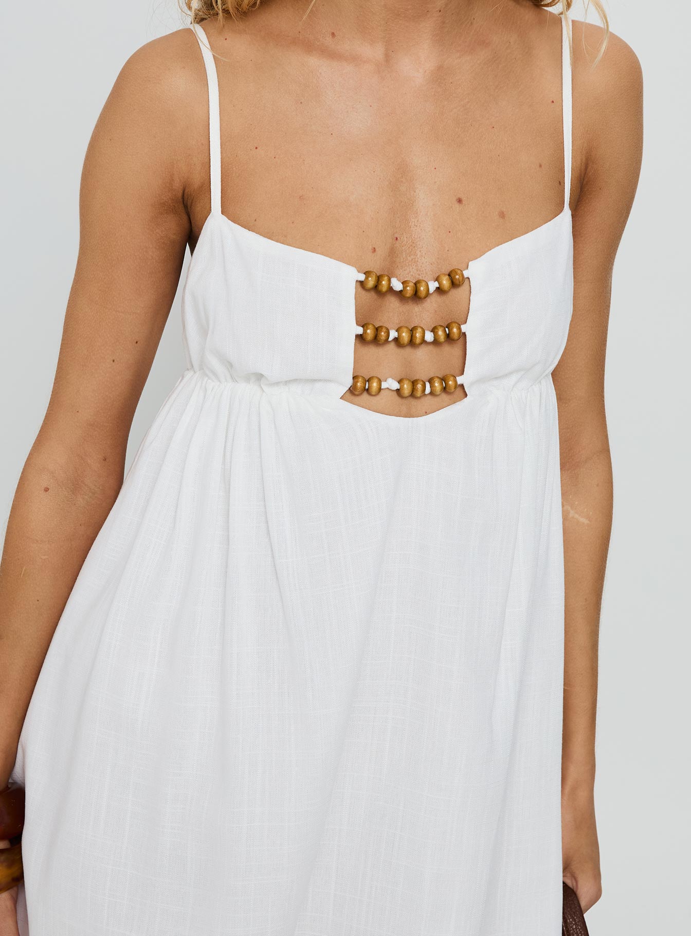 Beabado Beaded Mini Dress White | Princess Polly Beabado Beaded Mini Dress White | Princess Polly