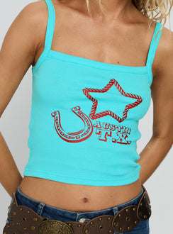 Ropestar Graphic Tank Top Blue