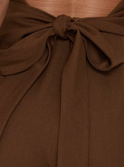 Dolana Halter Playsuit Chocolate