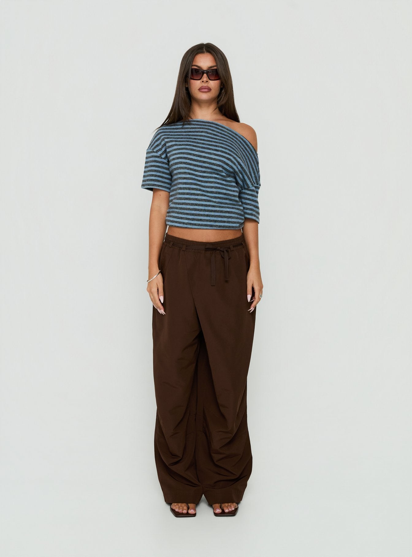 Signora Elasticated Waist Pants Chocolate