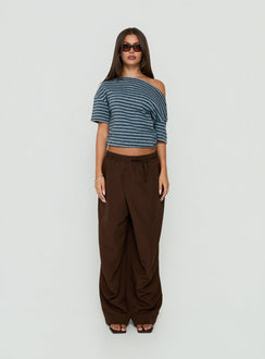 Signora Elasticated Waist Pants Chocolate
