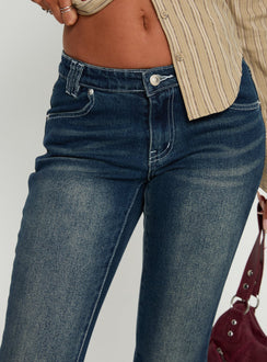 Zilvia Bootleg Mid Rise Jeans Raw Denim