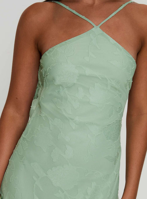 Zoelle Halter Maxi Dress | Sage | Womens | Princess Polly Zoelle Halter Maxi Dress | Sage | Womens | Princess Polly